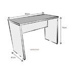 Escrivaninha Mesa Escritório 80cmx47cm 25mm Carvalho Mel