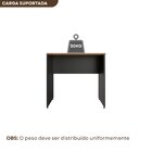 Escrivaninha Mesa Escritório 80cmx47cm 80cm Preto E Carvalho