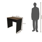 Escrivaninha Mesa Escritório 80cmx47cm 80cm Preto E Carvalho