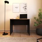 Escrivaninha Mesa Escritório 80cmx47cm 80cm Preto E Carvalho