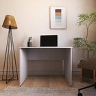 Escrivaninha Mesa Escritório 80cmx60cm 25mm Cinza Cristal