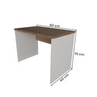 Escrivaninha Mesa Escritório 80cmx60cm 80cm Branco E Carvalho