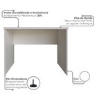 Escrivaninha Mesa Escritório 80cmx60cm 80cm Branco E Preto Br