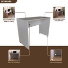 Escrivaninha Mesa Escritório 80cmx60cm 80cm Cinza Cristal Cin