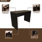 Escrivaninha Mesa Escritório 80cmx60cm 80cm Preto E Carvalho