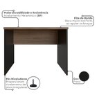 Escrivaninha Mesa Escritório 80cmx60cm Preto/carvalho Mel