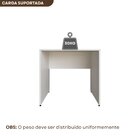 Escrivaninha Mesa Escritório 80cmx70cm 25mm Branca