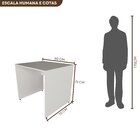 Escrivaninha Mesa Escritório 80cmx70cm 80cm Branca Branca