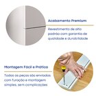Escrivaninha Mesa Escritório 8502 9 Gavetas 152cm Branco Bran
