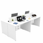 Escrivaninha Mesa Escritório 8 Gavetas 4 Lugares 240cm Branco