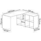 Escrivaninha Mesa Escritorio 8 Nichos Ne6 Arty