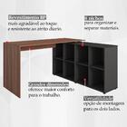 Escrivaninha Mesa Escritorio 8 Nichos Ne6 Arty