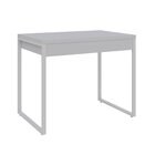 Escrivaninha Mesa Escritório 90cm 2 Gavetas Kuadra Branco/bra