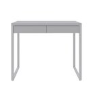 Escrivaninha Mesa Escritório 90cm 2 Gavetas Kuadra Branco/bra