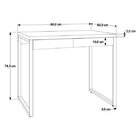 Escrivaninha Mesa Escritório 90cm 2 Gavetas Kuadra Carvalho