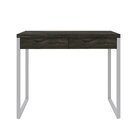 Escrivaninha Mesa Escritório 90cm 2 Gavetas Kuadra Carvalho D