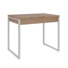 Escrivaninha Mesa Escritório 90cm 2 Gavetas Kuadra Lamina Mel