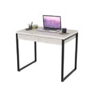 Escrivaninha Mesa Escritório 90cm 2 Gavetas Kuadra Snow