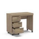 Escrivaninha Mesa Escritório 90cm 3 Gavetas Osaka Castanho