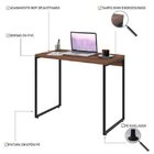 Escrivaninha Mesa Escritório 90cm Dynamica Nogal