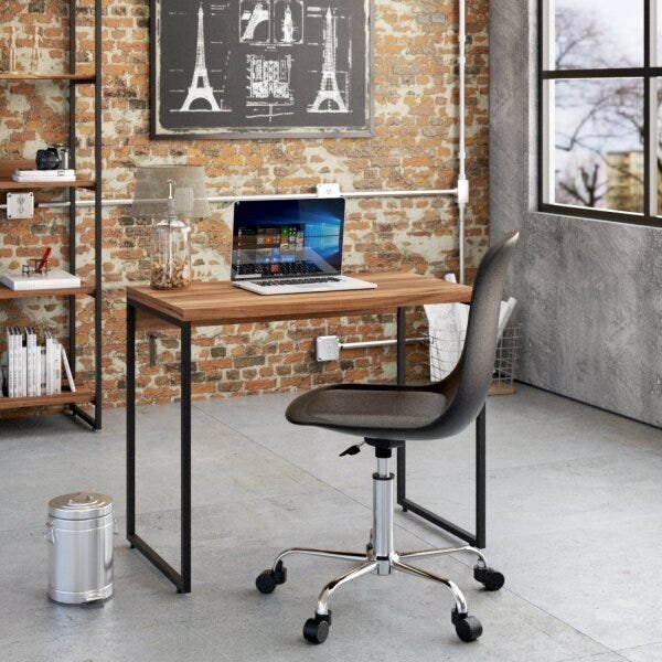 Escrivaninha Mesa Escritório 90cm Dynamica Nogal