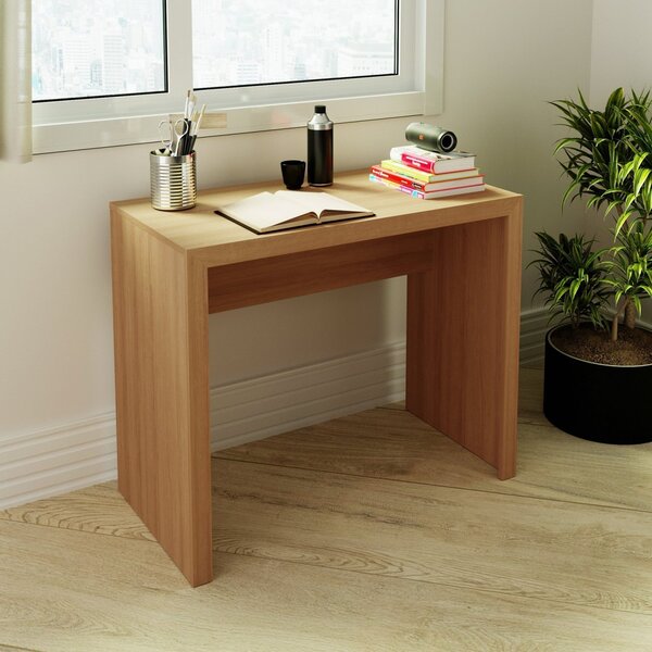 Escrivaninha Mesa Escritório 90cm Me4139 Tecnomobili Amêndoa