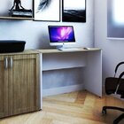 Escrivaninha Mesa Escritório 90cmx47cm 15mm Branca/carvalho M