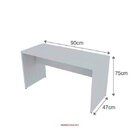Escrivaninha Mesa Escritório 90cmx47cm 15mm Cinza Cristal