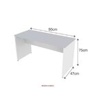 Escrivaninha Mesa Escritório 90cmx47cm 90cm Branca E Cinza Cr
