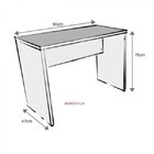 Escrivaninha Mesa Escritório 90cmx47cm 90cm Preto E Branca Pr