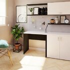 Escrivaninha Mesa Escritório 90cmx47cm 90cm Preto E Branca Pr