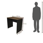 Escrivaninha Mesa Escritório 90cmx47cm 90cm Preto E Carvalho
