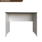 Escrivaninha Mesa Escritório 90cmx60cm 25mm Branca/preto