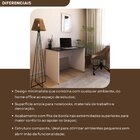 Escrivaninha Mesa Escritório 90cmx60cm 25mm Branca/preto