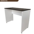 Escrivaninha Mesa Escritório 90cmx60cm 25mm Branca/preto