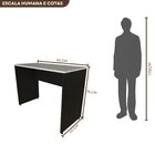 Escrivaninha Mesa Escritório 90cmx60cm 25mm Preto/branca