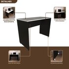 Escrivaninha Mesa Escritório 90cmx60cm 25mm Preto/branca