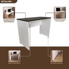 Escrivaninha Mesa Escritório 90cmx60cm 90cm Branca E Preto Br