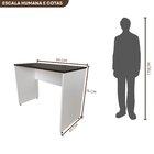 Escrivaninha Mesa Escritório 90cmx60cm 90cm Branca E Preto Br