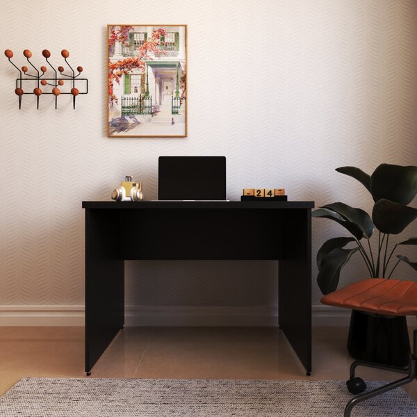 Escrivaninha Mesa Escritório 90cmx60cm 90cm Preto Preto