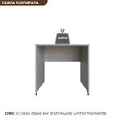 Escrivaninha Mesa Escritório 90cmx70cm 90cm Cinza Cristal Cin