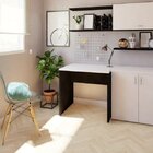 Escrivaninha Mesa Escritório 90cmx70cm 90cm Preto E Branca Pr