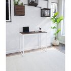 Escrivaninha Mesa Escritório 90x45 90cm Branco E Nogal Branco