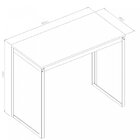 Escrivaninha Mesa Escritório 90x45 90cm Branco E Nogal Branco