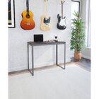 Escrivaninha Mesa Escritório 90x45 90cm Cinza Grafite E Nogal