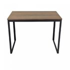 Escrivaninha Mesa Escritório 90x45 Preto Fosco / Nogal