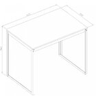 Escrivaninha Mesa Escritório 90x60 Branco / Nogal