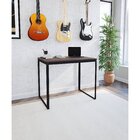 Escrivaninha Mesa Escritório 90x60 Preto Fosco / Nogal
