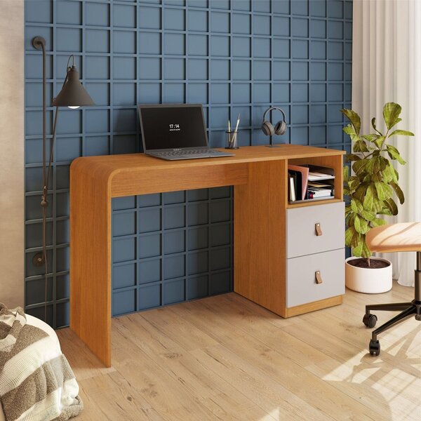 Escrivaninha Mesa Escritório Alice Candian 127x76x45cm 2 Gave