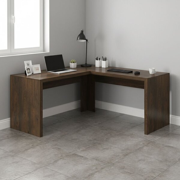 Escrivaninha Mesa Escritório Angular Em L 157,3x157,3cm Me411